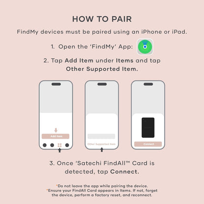 Satechi FindAll Wallet Card with Find My, Wallet Tracker Card with Left Behind Notification, Sound Alert and Wireless Charging, Works with iPhone, iPad, Mac – Black