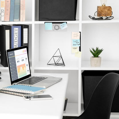 DOLLAR BOSS Monitor Memo Boards for Computers 2 Pcs Office Desk Accessories 11" x 3.1" Transparent Acrylic Monitor Side Panel Multifunction Message Board Screen Note Holder for Office Home Work Desk