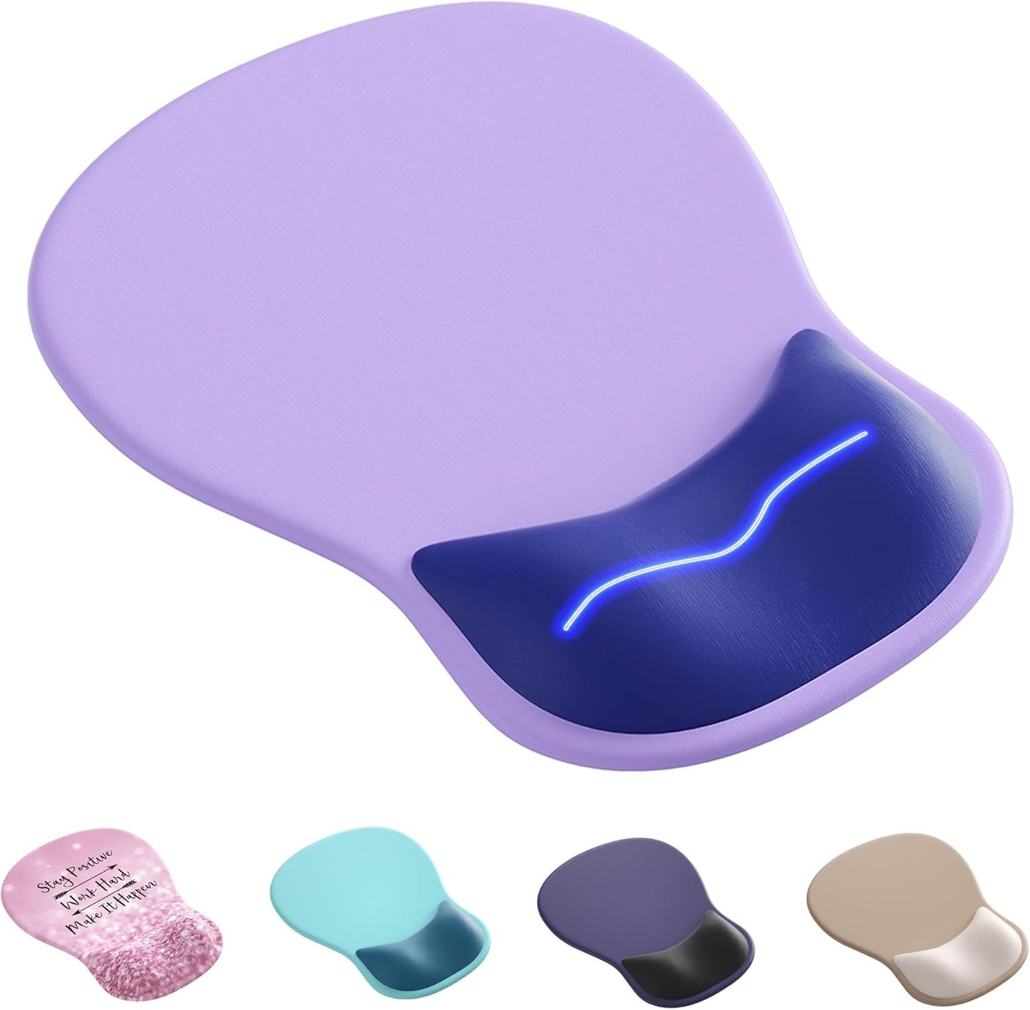 Ergonomic Mouse Pad with Wrist Rest,Cute Gel Mousepad Wrist Support - Small Mini Portable for Travel Mouse Pads for Desk Laptop,Computer,Office & Home Decor (Pink&Light Pink)