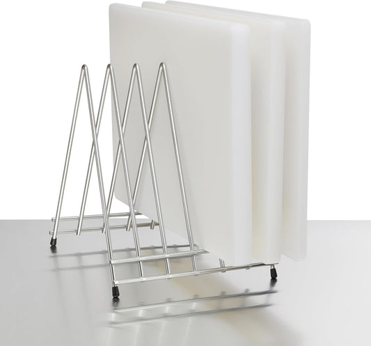 Winco 6-Slot Cutting Board Rack, Vinyl Coated Medium