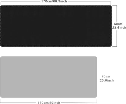 Mydours 40" x 20" Extra Large Desk Mat, PU Leather & Cork Desk Pad, Large XXL Desk Mouse Pad for Workstation, Office, Home, Computer Desk Mat with Keyboard & Mouse (Black)