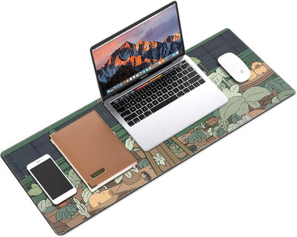 Galdas Mouse Pad For Gaming,Forest Background Pattern XXL XL Large Mouse Mat Long Extended MousePad Desk Mat Non-Slip Rubber Mice Pads Stitched Edges Thin (31.5 x 11.8 x 0.12 Inches) Tree