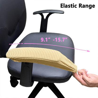 Melaluxe Stretch Office Chair Armrest Covers, Arm Rest Slipcovers (Black)