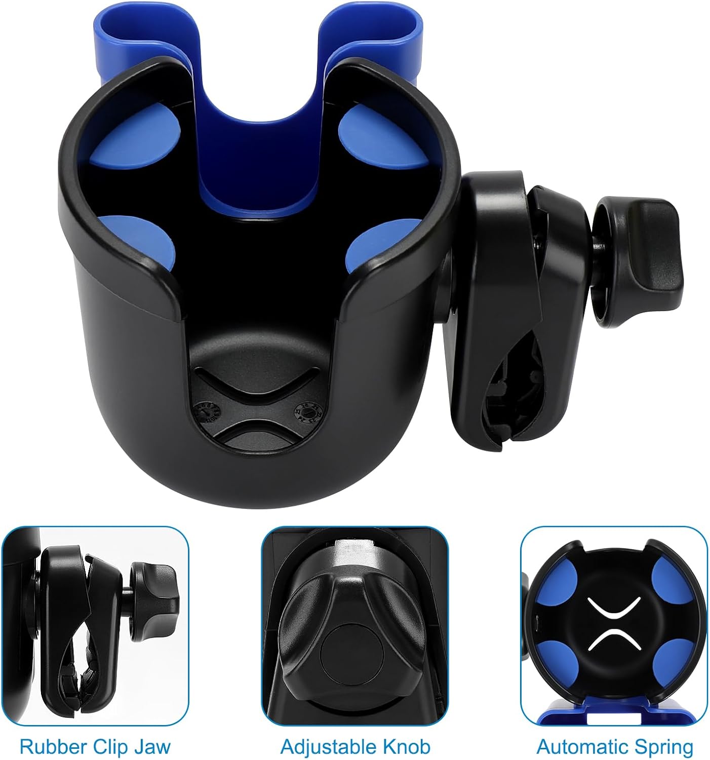 Accmor 2-in-1 Walker Cup Holder with Phone Holder, Wheelchair Cup Holder, Rollator Cup Holder, Cup Phone Holder for Walker, Wheelchair, Rollator, Mobility Scooter