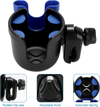 Accmor 2-in-1 Walker Cup Holder with Phone Holder, Wheelchair Cup Holder, Rollator Cup Holder, Cup Phone Holder for Walker, Wheelchair, Rollator, Mobility Scooter