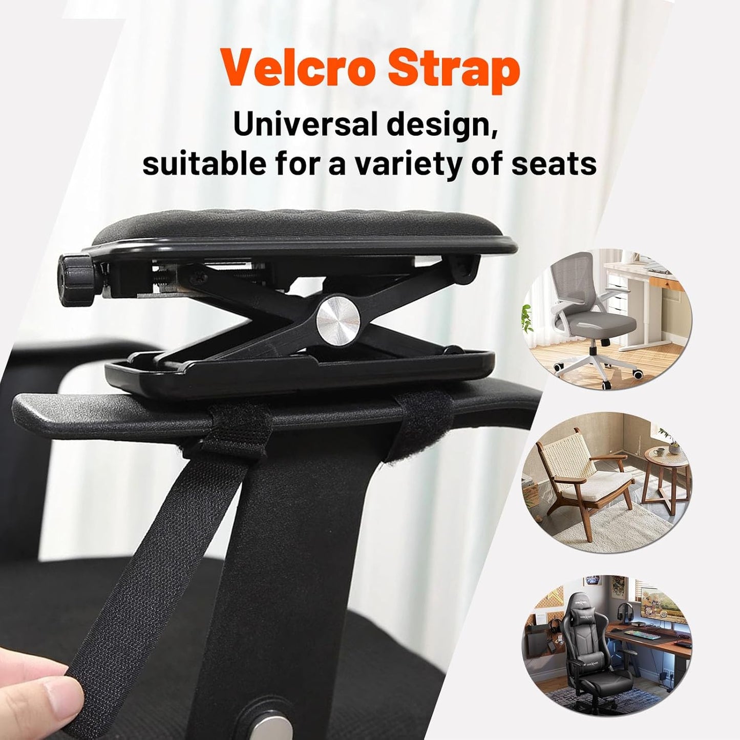 Chair Armrest Pads, Adjustable Height Office Chair Arm Rest Booster, Enhanced Comfort, Chair Armrest Elevator Pads, Elbow Support Cushion for Computer, Gaming and Desk Chairs