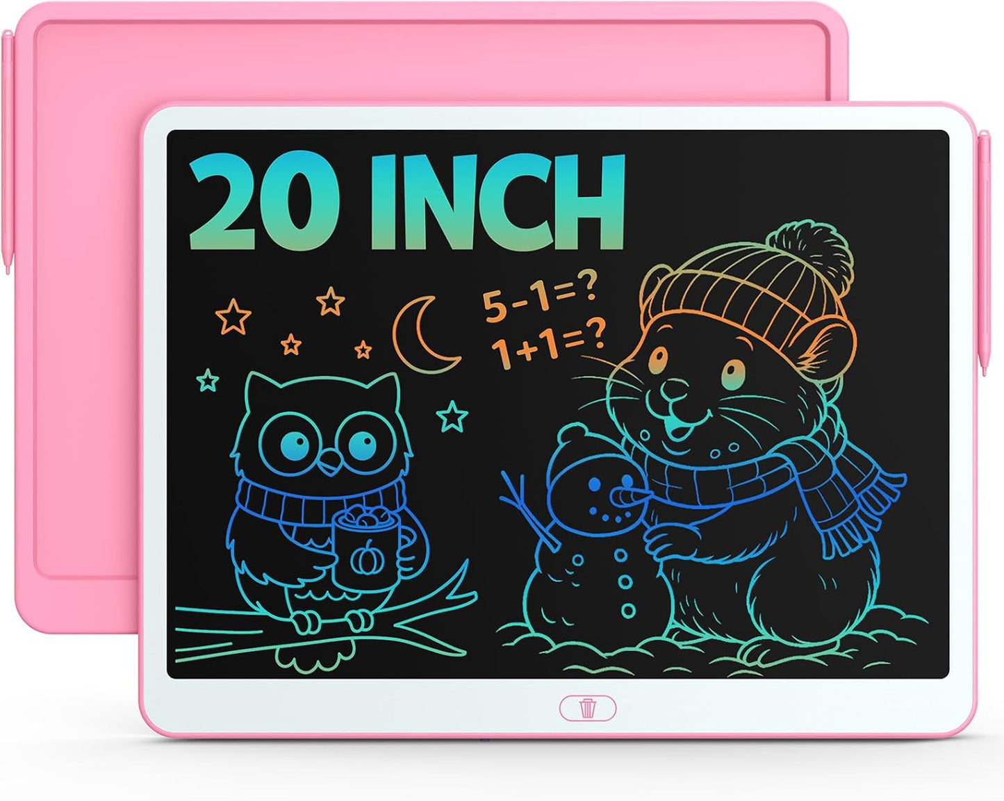 Bravokids 12 Inch LCD Writing Tablet for 3 Year Olds - Electronic Drawing Pad and Doodle Board as Educational Birthday Gifts for Girls and Boys (Pink)