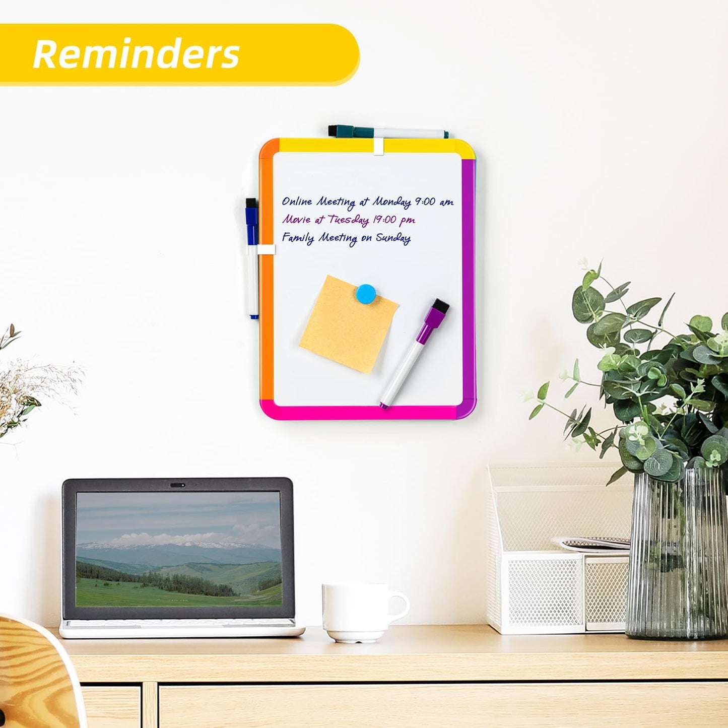 VUSIGN Small Dry Erase Whiteboard, 8.5 x 11 Inches White Board for Kids, Students, Fridge, Locker, Mini Dry Erase Board