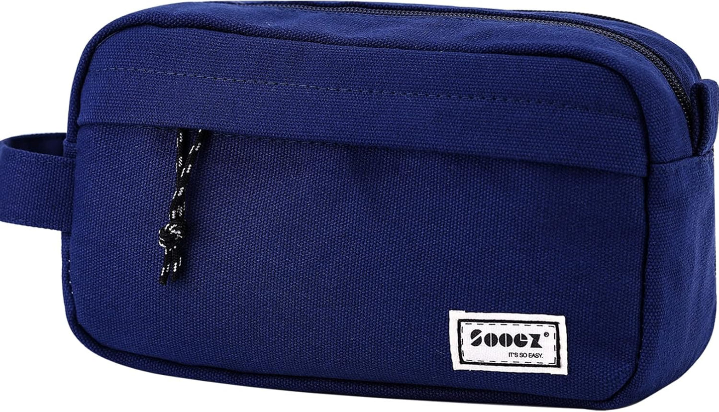 Sooez Original High Capacity Pencil Case, Big Pencil Bag Pouch Box Organizer Pen Case, Aesthetic Supply for Girls Adults, Portable Journaling Supplies with Easy Grip Handle & Loop, Mint Green