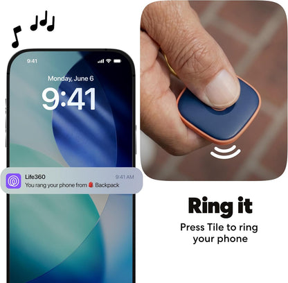 Life360 Tile - Bluetooth Tracker, Keys Finder and Item Locator for Keys, Bags and More. Phone Finder. Both iOS and Android Compatible. 2-Pack (Black/White)