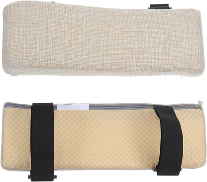 SEWACC 2pcs Office Chair Armrest Pads Adjustable Ergonomic Armrest Cushion for Gaming Desk Chairs - Washable Elbow Pillow with Non-Slip Strap for Home Office