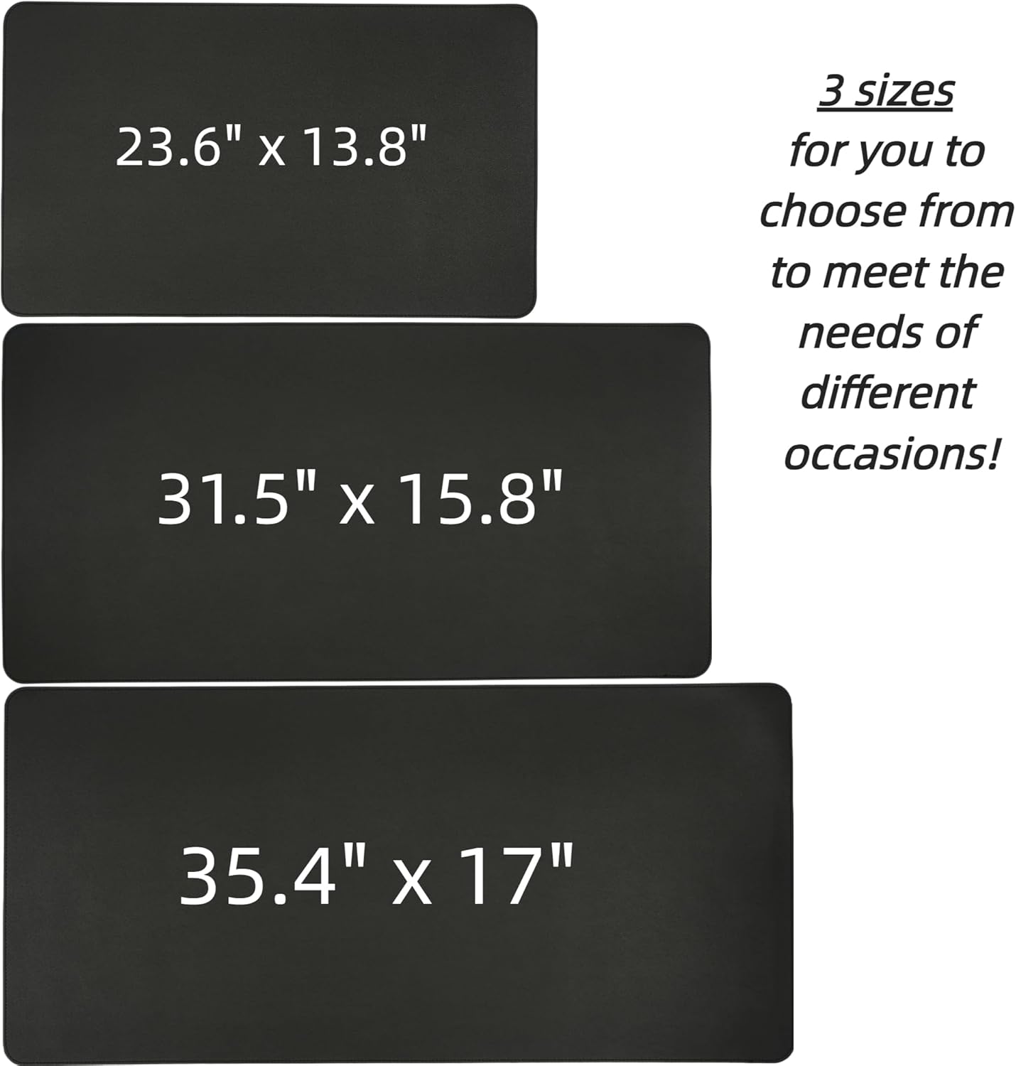 Desk Pad Mat Dual-Sided Natural Cork and PU Leather Non-Slip Water-Resistant Desk Matt for Desktop