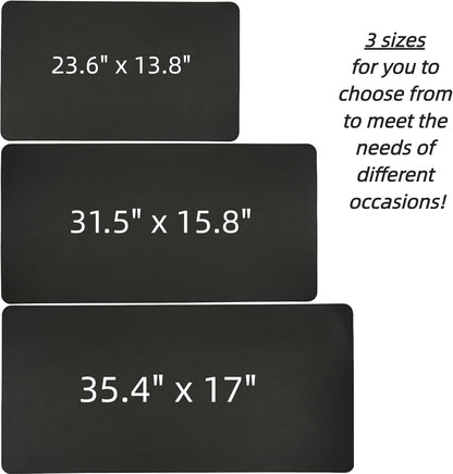 Desk Pad Mat Dual-Sided Natural Cork and PU Leather Non-Slip Water-Resistant Desk Matt for Desktop