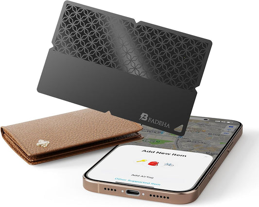 2026 Apple MFi Certified Wallet Tracker Smart Card for Find My iPhone Ultra Thin Air Tracker Tag, 5 Years+ Staying Power, IP68 Waterproof, Bluetooth Key Finder & Item Locator for Keys, Bags, Passport