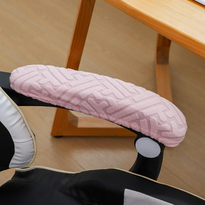 FORCHEER Office Chair Armrest Covers 12-15 Inch Velvet Elastic Black Arm Rest Covers for Desk Computer Chairs Washable