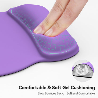 TECKNET Gel Mouse Pad with Wrist Rest, Ergonomic Office Mousepad with Wrist Support - Non-Slip & Smooth Surface Comfortable Desk Accessories Mat for Office, Gaming and Study - Gradient