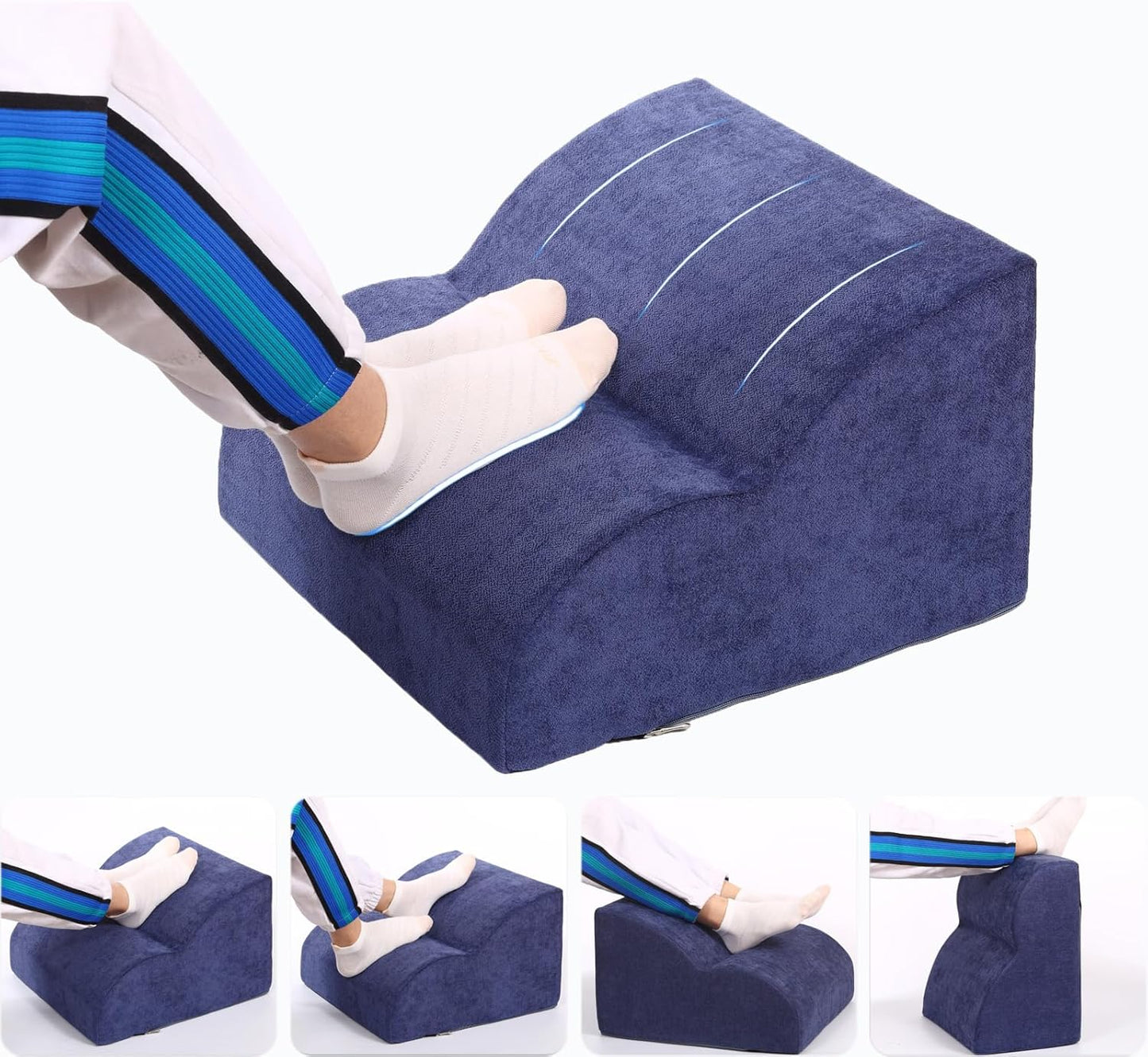 Foot Rest for Under Desk at Work.Multifunctional 3-Tier Foot Stool,with Washable Footrest.for Under Desk,Office Chair Gaming Chair & Sofa,Leg Elevation Pillow,Supports Posture-Brown