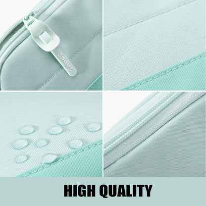 Sooez Wide-Opening Pencil Pen Case, Lightweight & Spacious Pencil Bag Pouch Box Organizer, Aesthetic Supply with Triangular Design for Adults, Grey