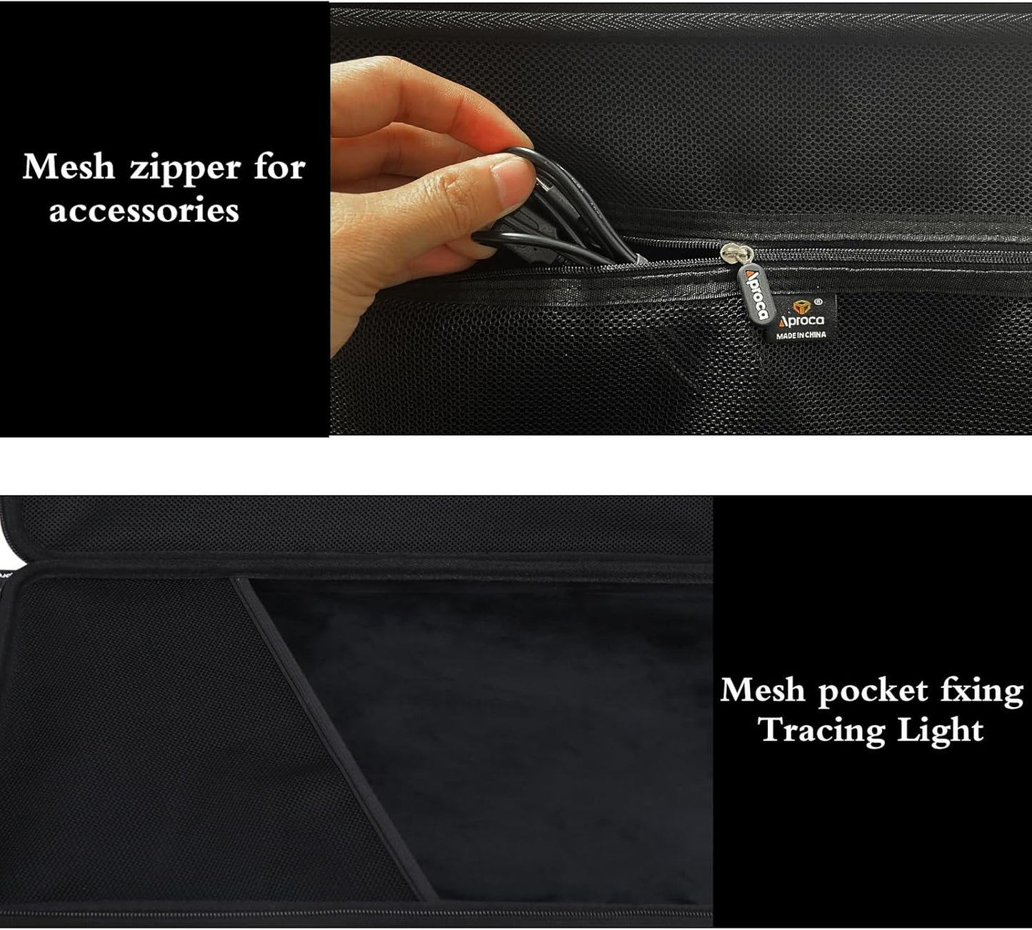 Aproca Hard Case Compatible with LitEnergy Portable A4 / NXENTC A4 / iVyne Rechargeable A4 Light Tracing Box, Portable Storage Bag for Accessories -Black (Case Only)