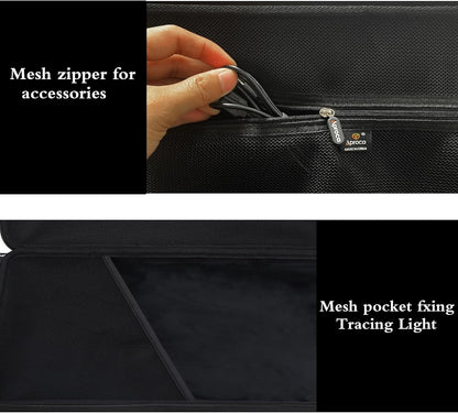 Aproca Hard Case Compatible with LitEnergy Portable A4 / NXENTC A4 / iVyne Rechargeable A4 Light Tracing Box, Portable Storage Bag for Accessories -Black (Case Only)