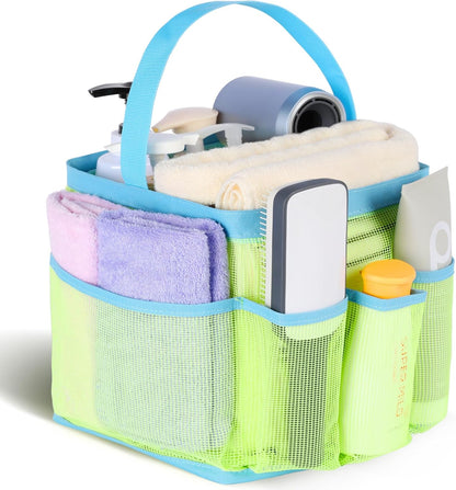 EUDELE Mesh Shower Caddy Portable for College Dorm Room Essentials, Shower Caddy Dorm with 8-Pocket Large Capacity for Beach, Swimming, Gym, Travel essentials