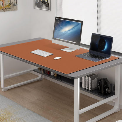 Mydours 40" x 20" Extra Large Desk Mat, PU Leather & Cork Desk Pad, Large XXL Desk Mouse Pad for Workstation, Office, Home, Computer Desk Mat with Keyboard & Mouse (Black)