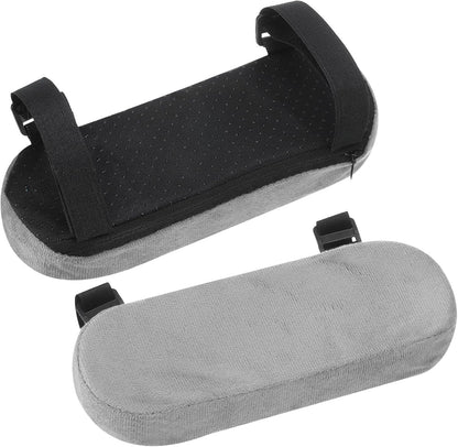 uxcell Memory Foam Chair Armrest Pads, 2 Pair Office Chair Arm Covers, Elbow Pillow for Offices Study Rooms Game Rooms (Black)