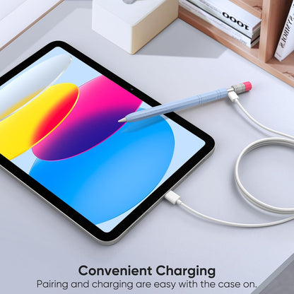 Fintie Silicone Sleeve for Apple Pencil (USB-C), Light Pen Skin Case Cover Soft Protective Anti-Slip Pencil Grip Holder, Supports Magnetic Attachment, Pink