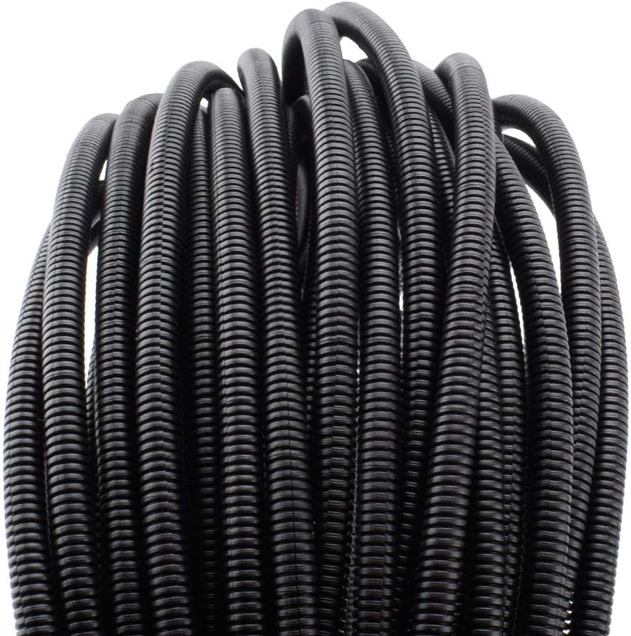 ZhiYo 100 FT 1/4” Wire Loom Split Tubing Auto Wire Conduit Flexible Cover