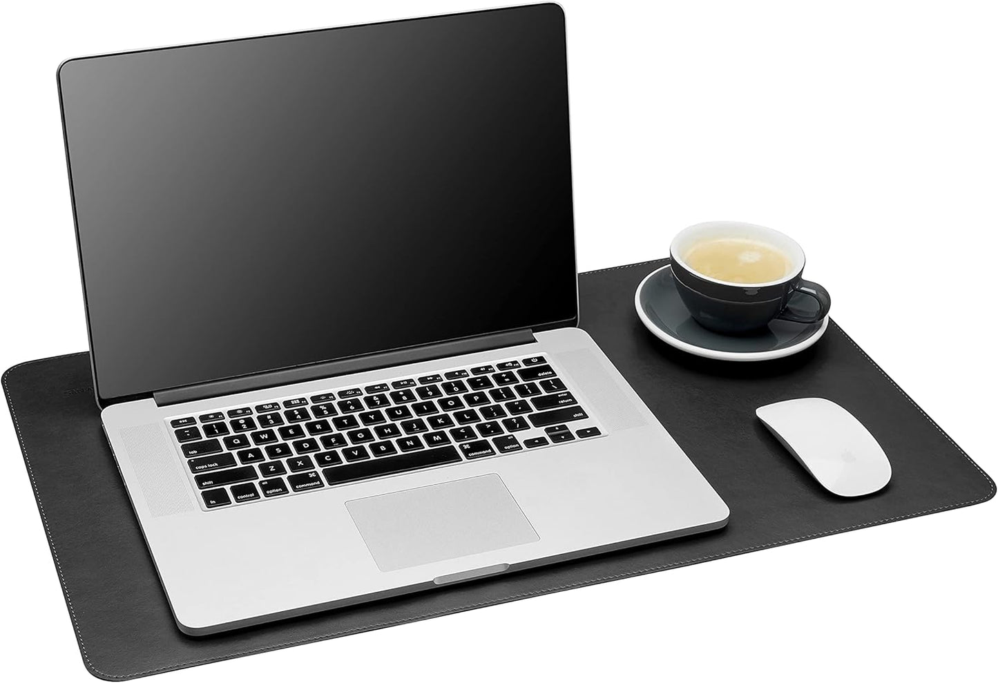 Gallaway Leather Desk Mat, Office Writing Desk Pad, Large 36" x 17" Dark Brown, for Top of Desks, Gift Ready Elegant Computer Desk Cover Protector PU Leather