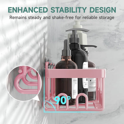 Veken Shower Caddy 6-Pack, Advanced Rustproof Design, No Drilling Adhesive Shelves, Rack with Soap Holder, Large Capacity Bathroom Organizers and Storage, Wall-Mounted Kitchen & Home Decor