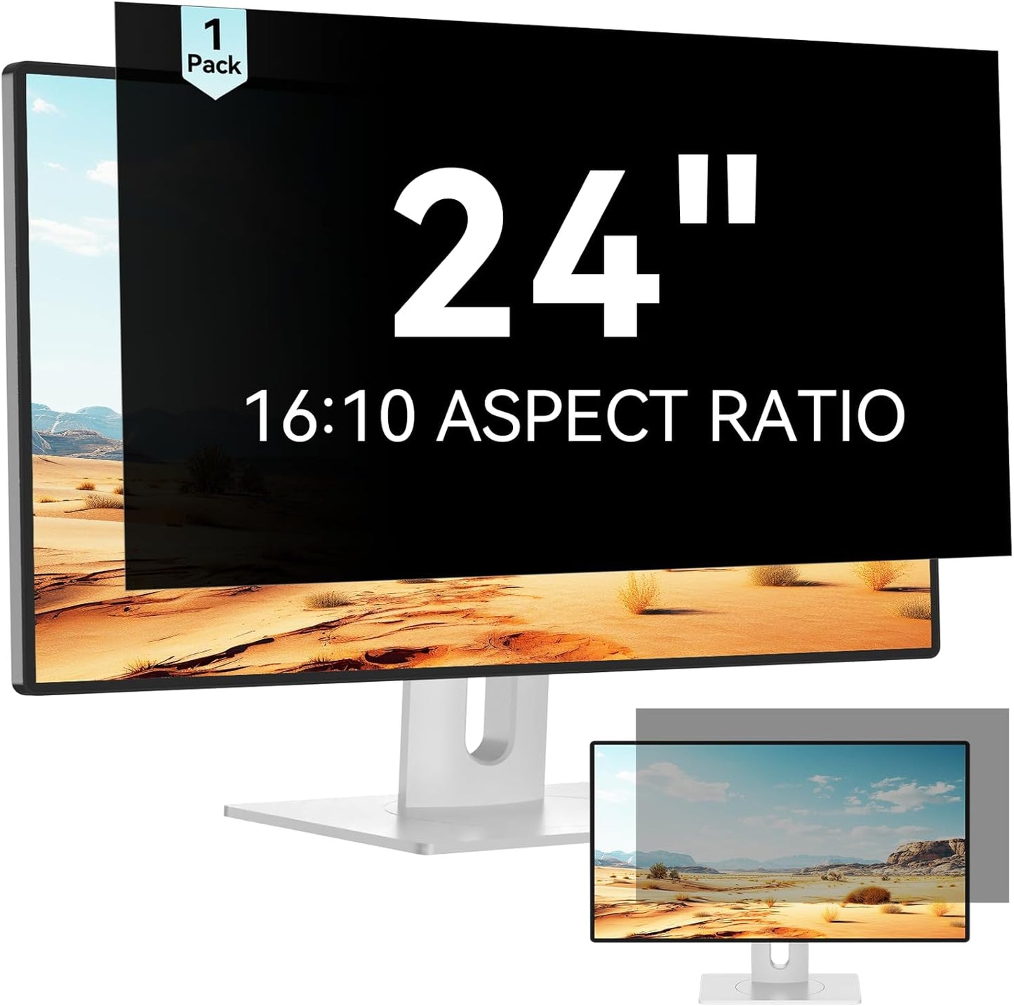 Mamol 34 Inch Curved Computer Privacy Screen Filter for 21:9 Aspect Ratio Widescreen Monitor - Anti Glare Blue Light Filter, Removable Computer Monitor Privacy Shield, Anti-Scratch Screen Protector
