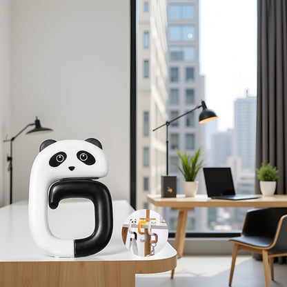 Panda Handbag Hook Hanger, Portable Folding Table Hook for Desk, Under Table Bar, Purse Holder Handbag Accessory, Handbag Hangers (2.95x1.96 inches)