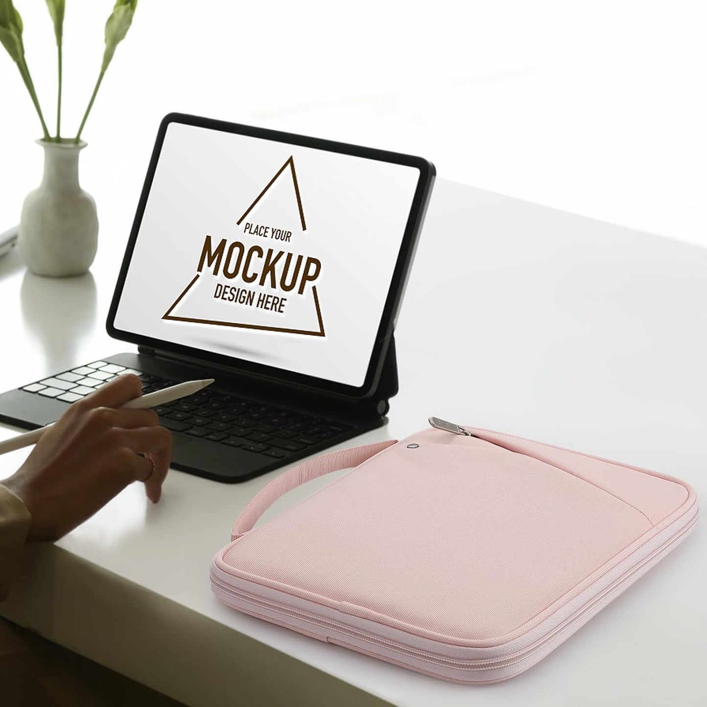 MoKo 9-11 Inch Tablet Sleeve Carrying Case with Handle, Padded Protective Travel Bag for New 11-inch iPad Air 4 2026/Pro M5/ A16, iPad 10th/Air 5/4th 10.9, i-Pad 9/8th 10.2,Tab S9/S8 11, Black