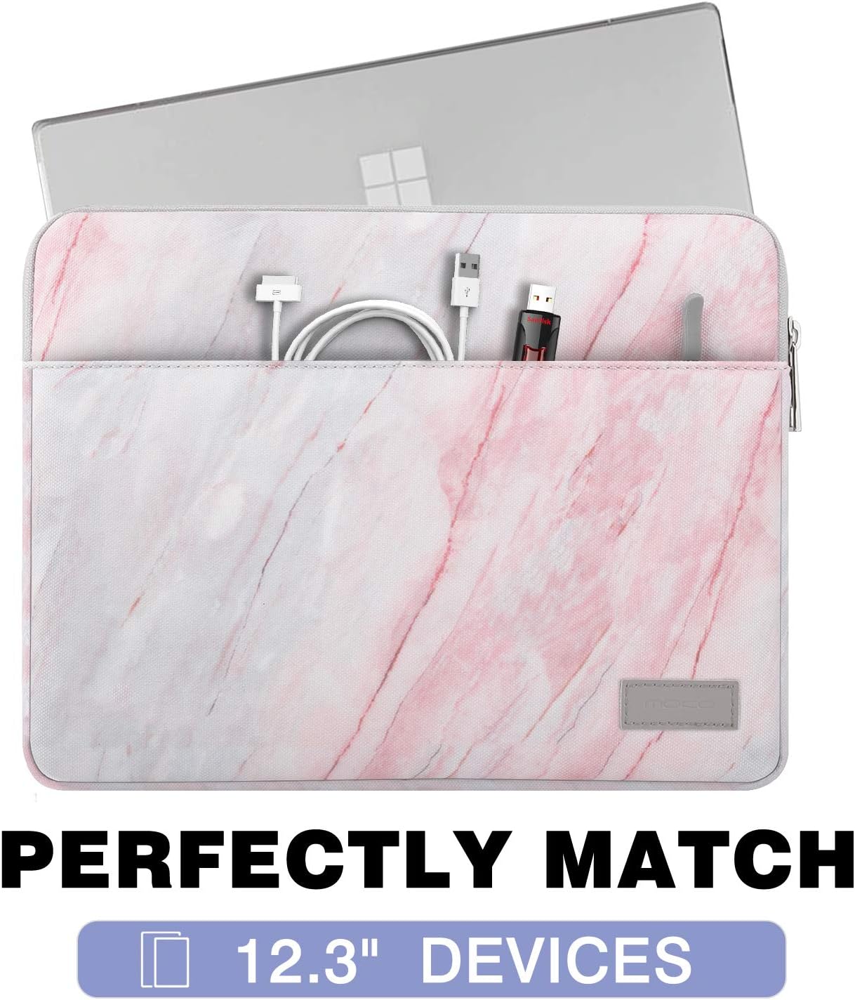 MoKo 9-11 Inch Tablet Sleeve Bag Carrying Case Fits iPad Pro 11 M5/Air M3, iPad A16 2025, i-Pad 10th 10.9, i-Pad 9/8/7th Gen 10.2, iPadAir 5/4th 10.9, Tab S8 11"/Tab A 10.1,Cloudy Pink