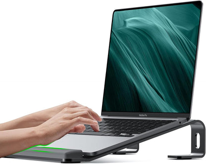JCZT Clear Acrylic Laptop Stand for Desk, with Wrist Rest, Ergonomic Detachable Mount Compatible with 10-17'' All Laptops Such as MacBook Air Pro/HP/Dell/Lenovo