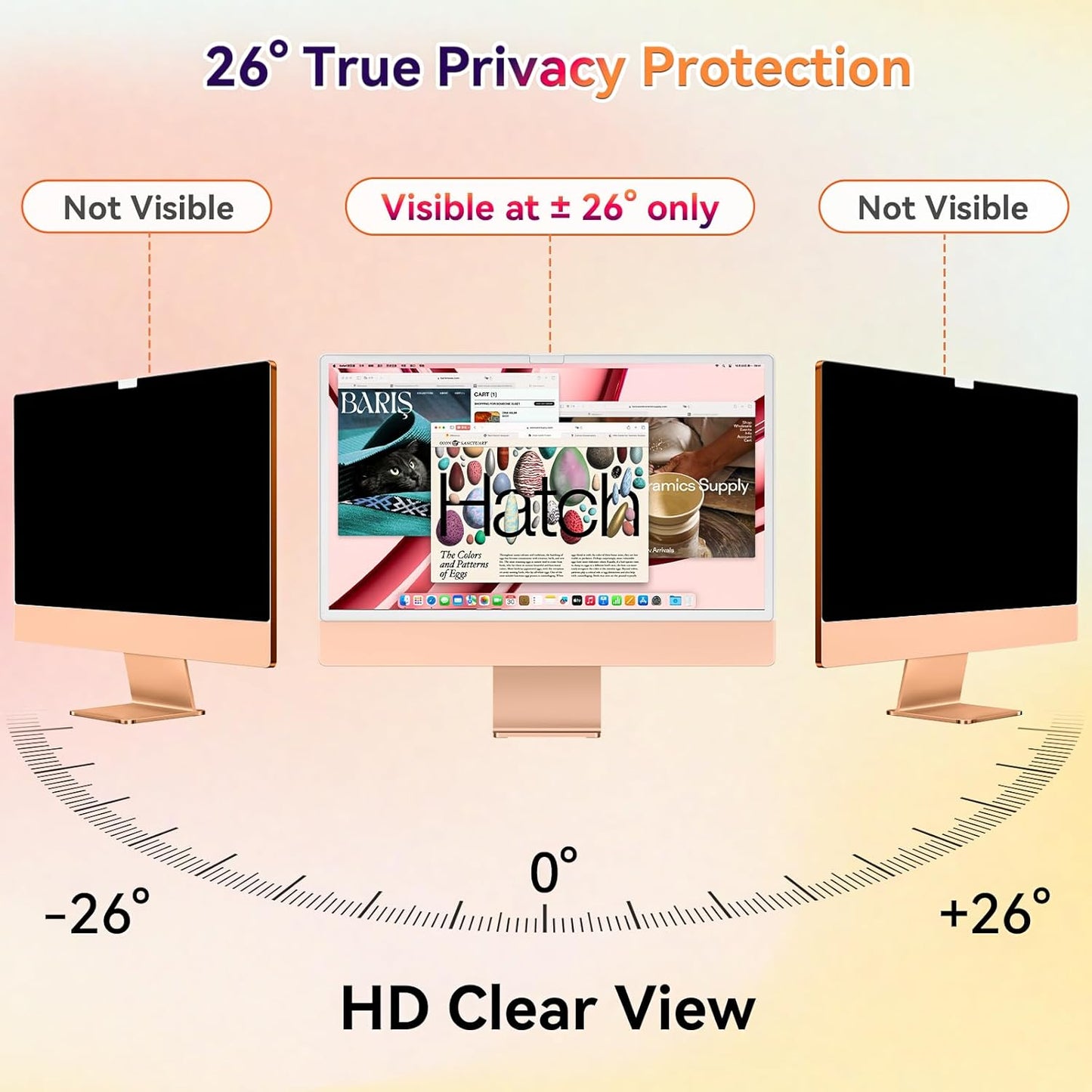 Magnetic Privacy Screen for Microsoft Surface Laptop 7 13.8 Inch, Removable Anti Glare Blue Light Filter, 13.8 In Anti Spy Black Security Private Block Screen Protector