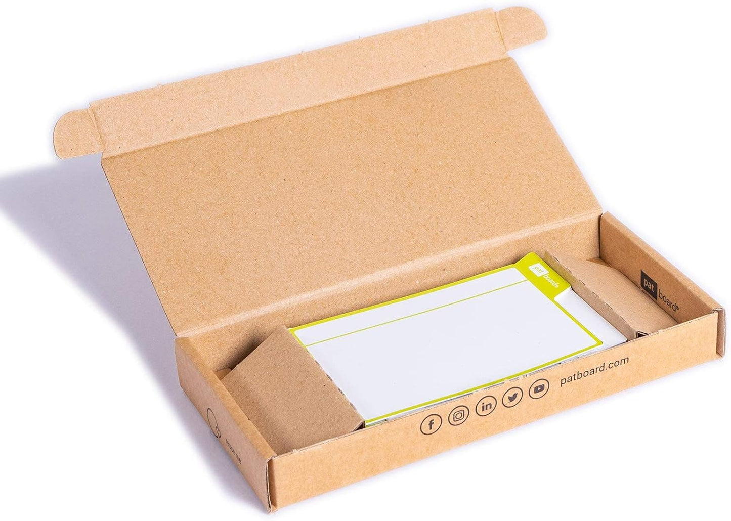 PATboard Scrum Board and Kanban Board - 16 Task Cards Medium - with nanocups® for Glass - Blue