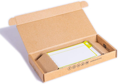 PATboard Scrum Board and Kanban Board - 16 Task Cards Medium - with nanocups® for Glass - Blue