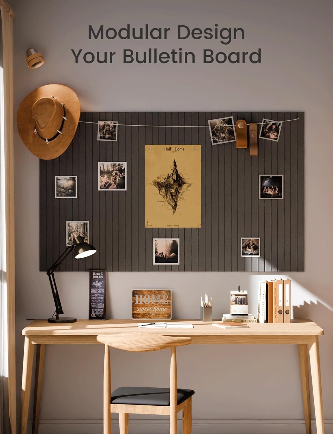 Fluxynara Large Felt Bulletin Board 48" x 36" Cork Board Alternative-12 Pack with 70 Safe Removable Adhesive Tabs, Cork Boards for Walls Cork Board for Home Office Classroom Pin Board (Oatmeal)