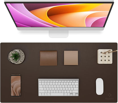 K KNODEL Non-Slip Desk Mat, Desk Pad, Desk Blotter, Desktop Mat for Desk, Large Desk Protector, Office Computer and Laptop Mat for Desk (31.5"x15.7", Brown)