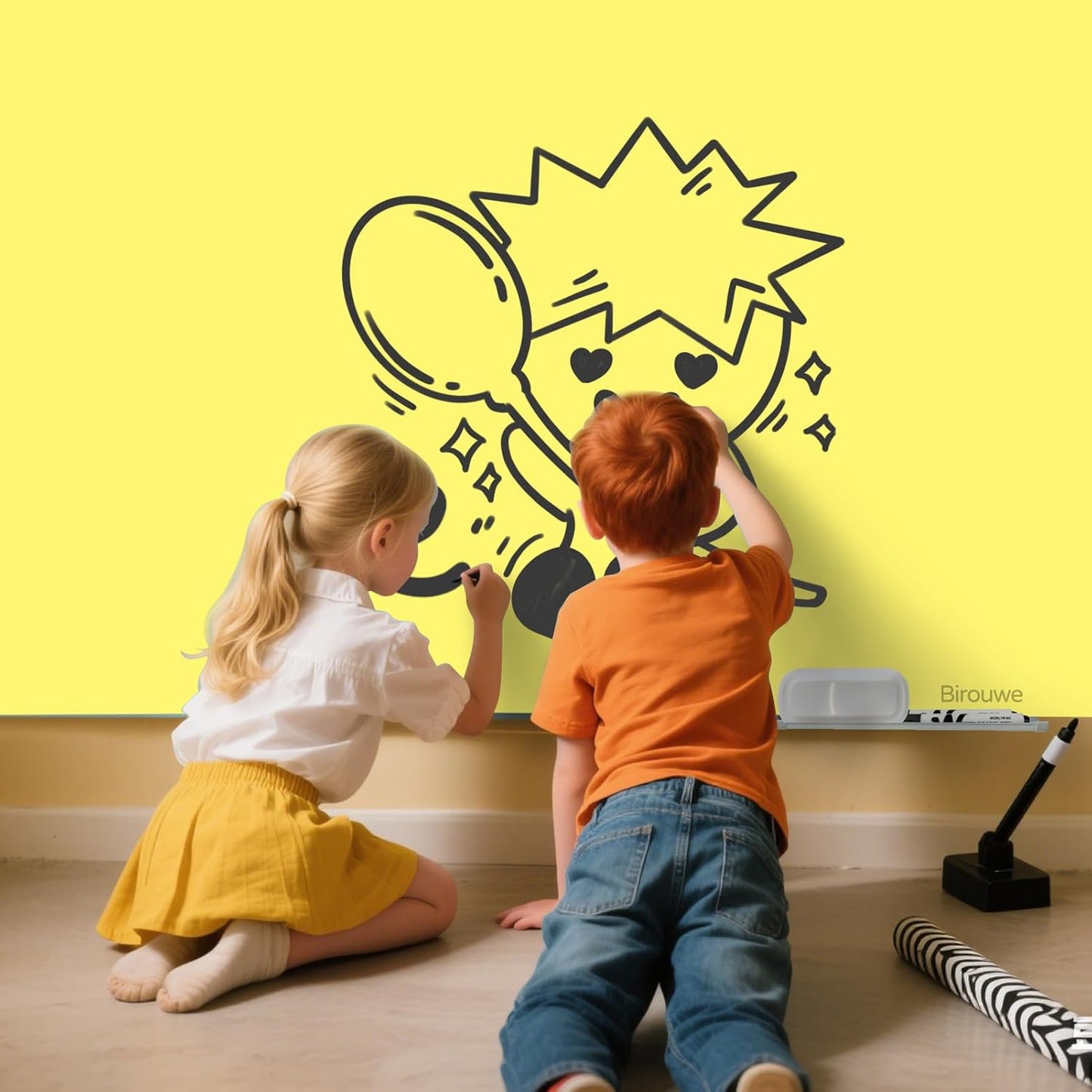 Magnetic Glass Whiteboard - Glass Dry Erase Board 48"x36" Large Frameless Board for Walls Office School and Home