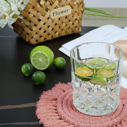 7.4in Boho Coasters for Drinks, Handmade Woven Absorbent Coasters for Desk, Farmhouse Cute Coaster for Mugs Cups - Gifts for Women, Beige