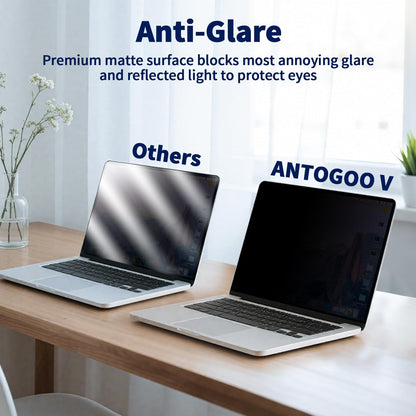 Magnetic Laptop Privacy Screen 14 Inch 16:10, Removable Matte Anti Glare Blue Light Filter - Computer Privacy Shield Not for 14" 16:9 Laptop