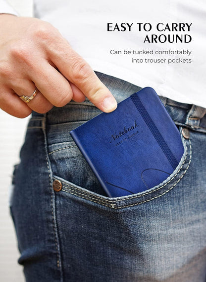 AISBUGUR Pocket Notebook, Small Notebook, 2-Pack Total 320 Pages,3.7" x 5.7" Pocket Notebook (2 Pack, Black1)