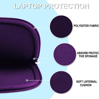Laptop Sleeve Case 14 inch, Shockproof Protective Laptop Cover Briefcase Carrying Computer Bag with Accessory Pocket Portable Computer Sleeve for 14" MacBook, HP, Dell, Lenovo, Acer, Black