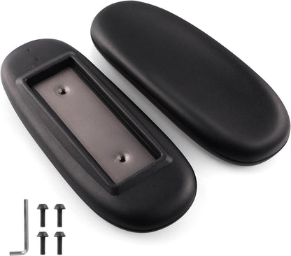 Office Chair Armrest Replacement, PU Arm Pads Caps, Fit to Most Chairs with 4" Mounting Hole Distance, 1 Pair