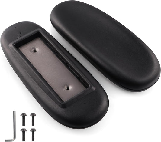 Office Chair Armrest Replacement, PU Arm Pads Caps, Fit to Most Chairs with 4" Mounting Hole Distance, 1 Pair