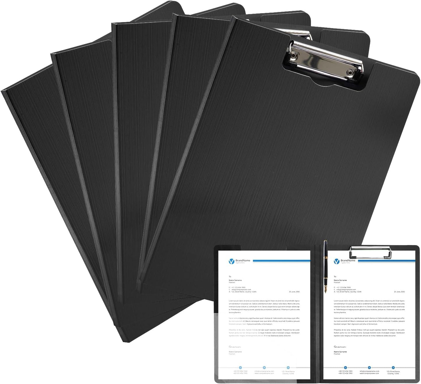 Clipboard Folder, A4 Foldable Clipboards with Pocket, File Cover Office Folder Clipboard, 360 Degree Foldable Storage Clipboards for Office, School or Medical Field, Green
