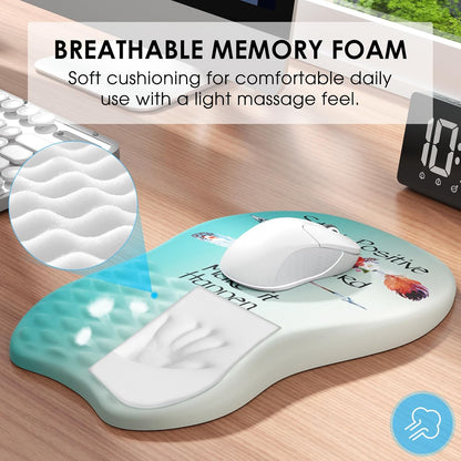 MROCO Ergonomic Mouse Pad with Wrist Support, Memory Foam Wrist Rest Mouse Pad, Non-Slip Base, Smooth Surface for Office & Home, Black